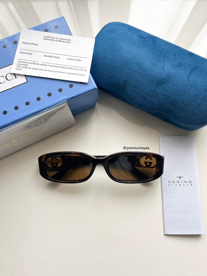 Gucci Kahverengi Kadın Güneş Gözlüğü - Görsel 2