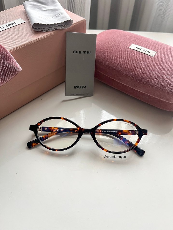 Miu Miu şeffaf cam optik gözlük - Görsel 2