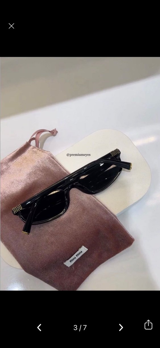 Miu Miu Kadın Siyah Gözlük - Görsel 3