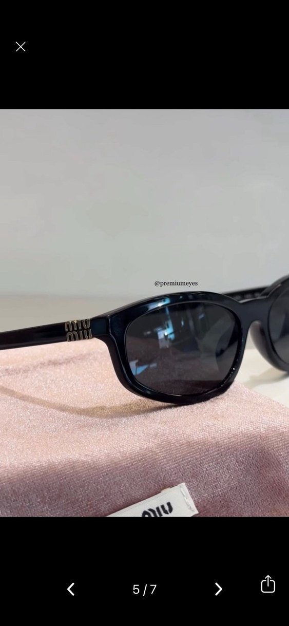 Miu Miu Kadın Siyah Gözlük - Görsel 5