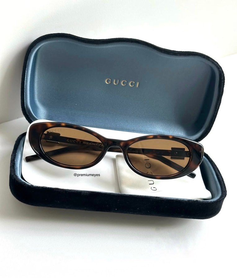 Gucci kahverengi leopar güneş gözlüğü - Görsel 3