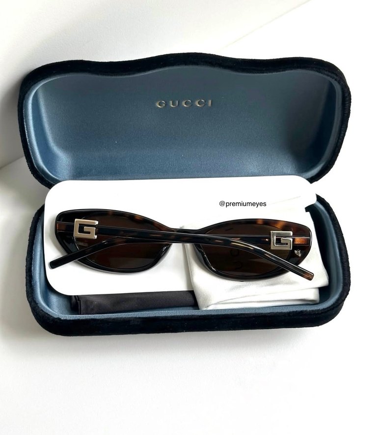 Gucci kahverengi leopar güneş gözlüğü - Görsel 4