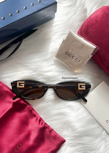 Gucci Leopar Kahverengi Kadın Güneş Gözlüğü - Görsel 9