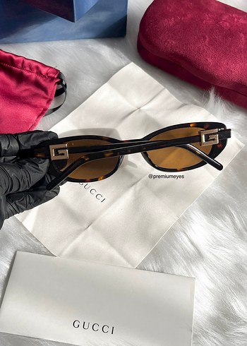 Gucci Leopar Kahverengi Kadın Güneş Gözlüğü - Görsel 5