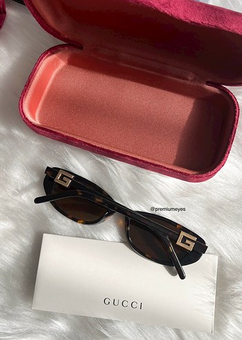 Gucci Leopar Kahverengi Kadın Güneş Gözlüğü - Görsel 2