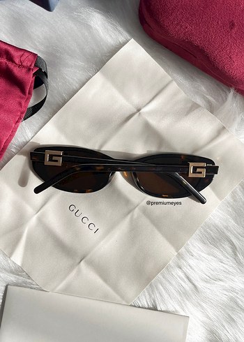 Gucci Leopar Kahverengi Kadın Güneş Gözlüğü - Görsel 6