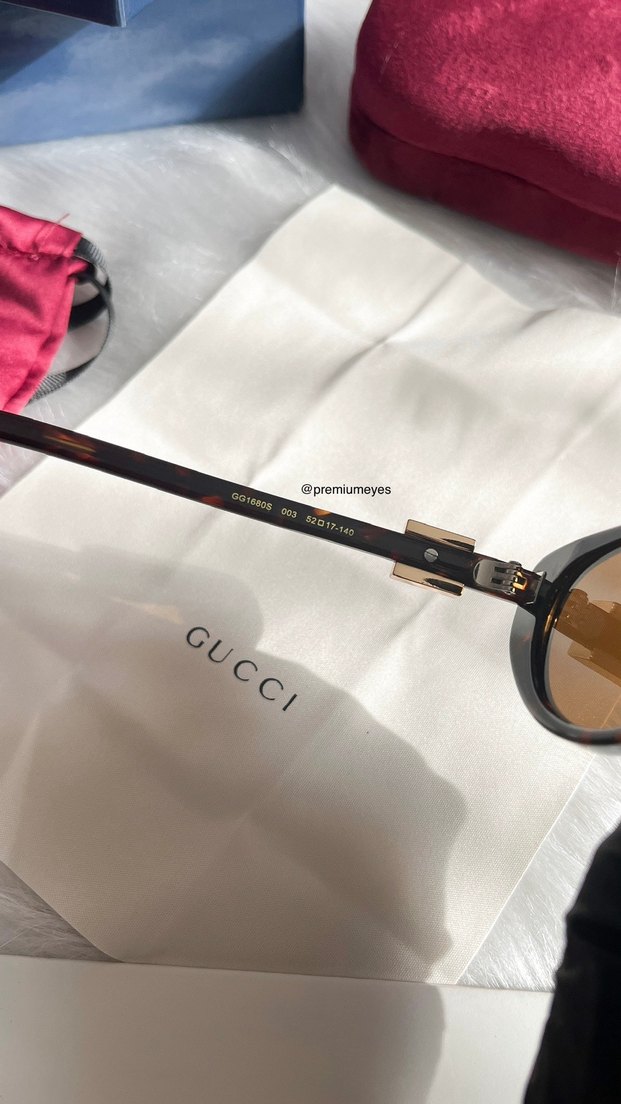Gucci Leopar Kahverengi Kadın Güneş Gözlüğü - Görsel 4