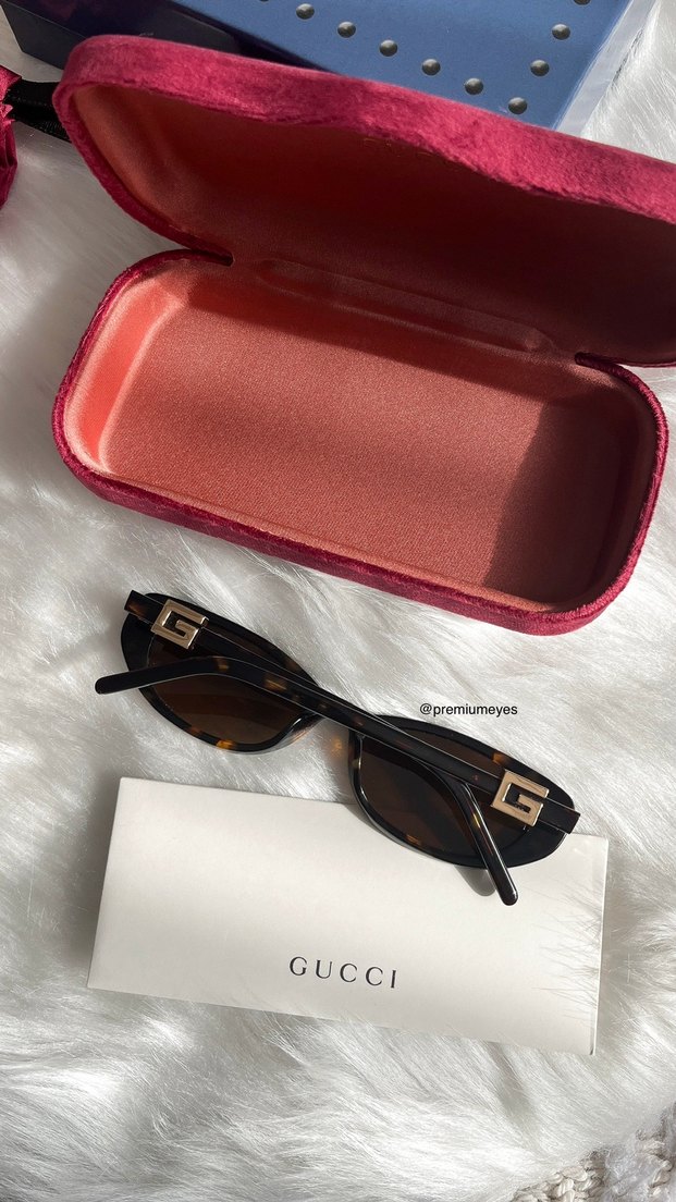 Gucci Leopar Kahverengi Kadın Güneş Gözlüğü - Görsel 2