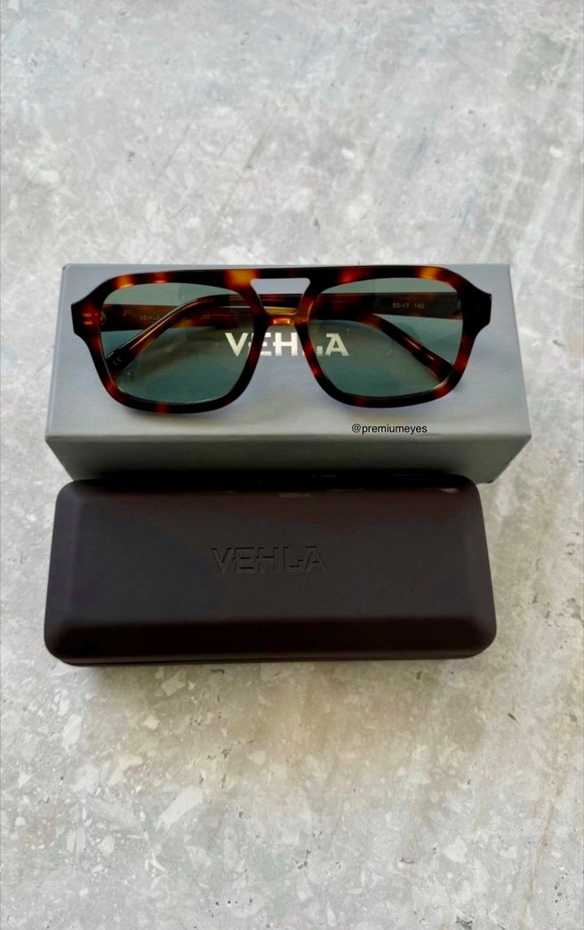 Vehla yeşil cam leopar güneş gözlüğü - Görsel 4