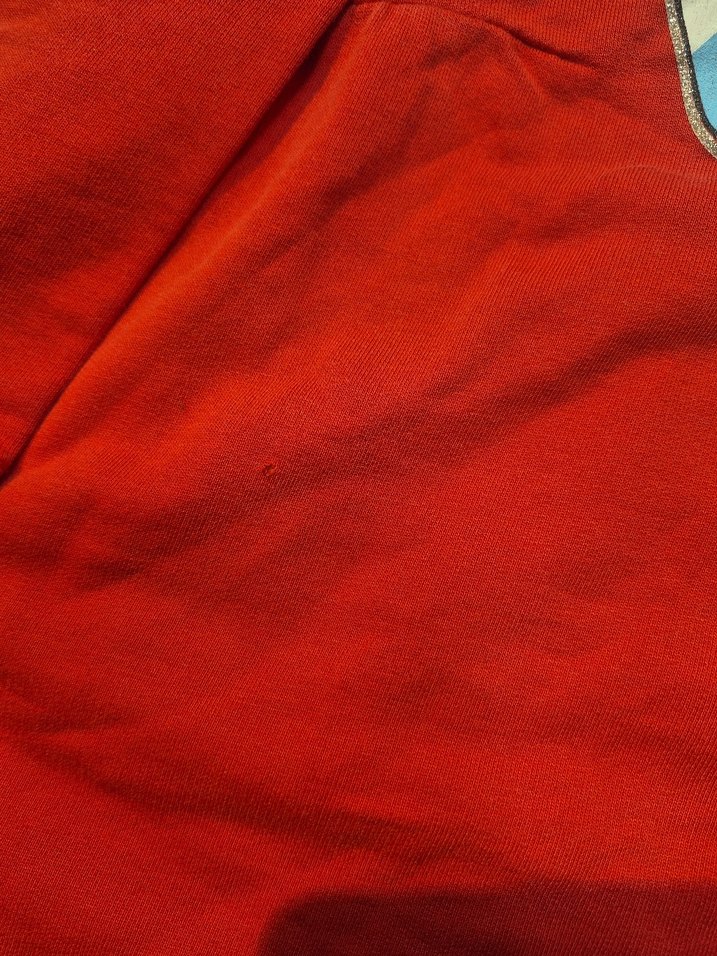 Kız Çocuk Kırmızı Uzun Kollu Baskılı Elbise - Görsel 4