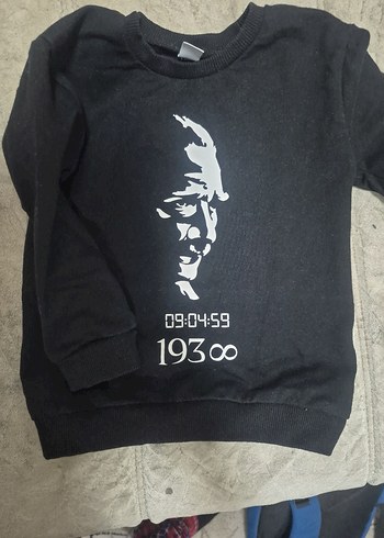Erkek Çocuk Siyah Baskılı Sweatshirt - Görsel 3