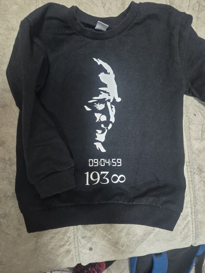 Erkek Çocuk Siyah Baskılı Sweatshirt - Görsel 3