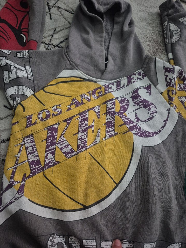 Gri Baskılı Erkek Sweatshirt Kapüşonlu - Görsel 2