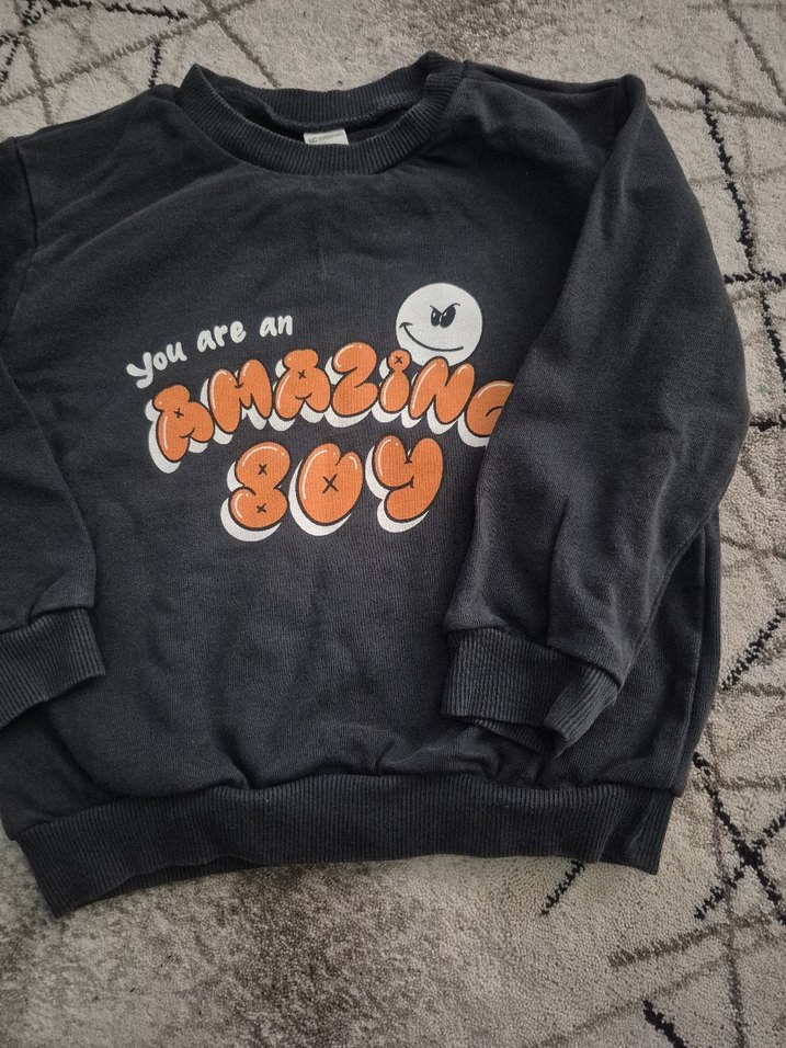 Gri Baskılı Erkek Çocuk Sweatshirt - Görsel 3