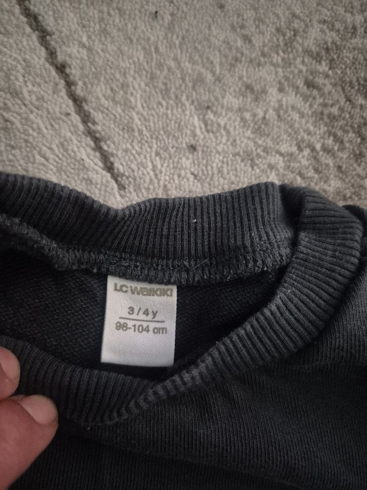 Gri Baskılı Erkek Çocuk Sweatshirt - Görsel 4