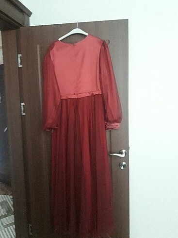 46 Beden bordo Renk Abiye elbise
