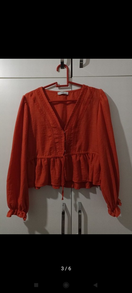 Turuncu Bohem Bluz - Görsel 3