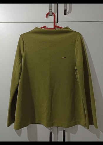 Kadın Haki Klasik Basic Sweatshirt - Görsel 2