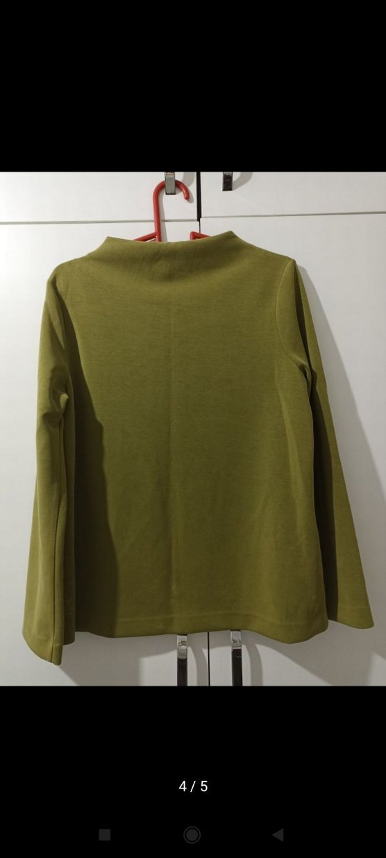 Kadın Haki Klasik Basic Sweatshirt - Görsel 4