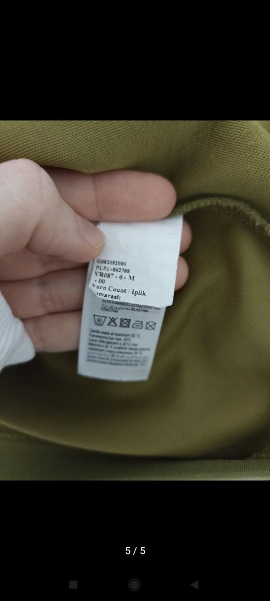 Kadın Haki Klasik Basic Sweatshirt - Görsel 5