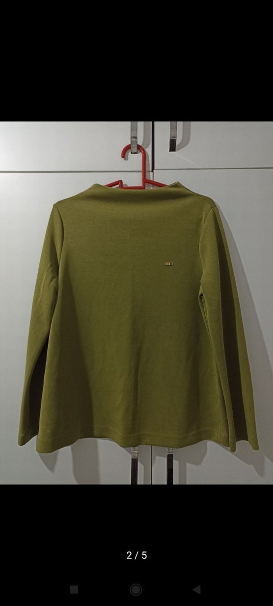 Kadın Haki Klasik Basic Sweatshirt - Görsel 2