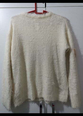 Beyaz Yumuşak Örgü Kadın Kazak - Görsel 4