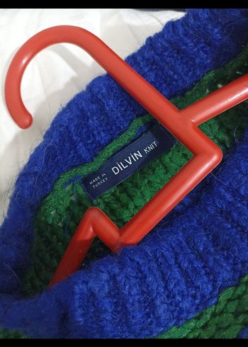 Çok Renkli Örgü Boğazlı Kazak - Görsel 6