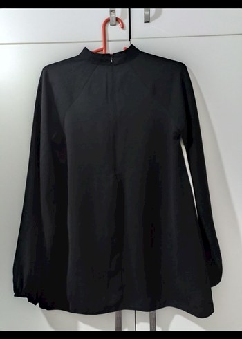 Beyaz Siyah Oversize Kadın Bluz - Görsel 5