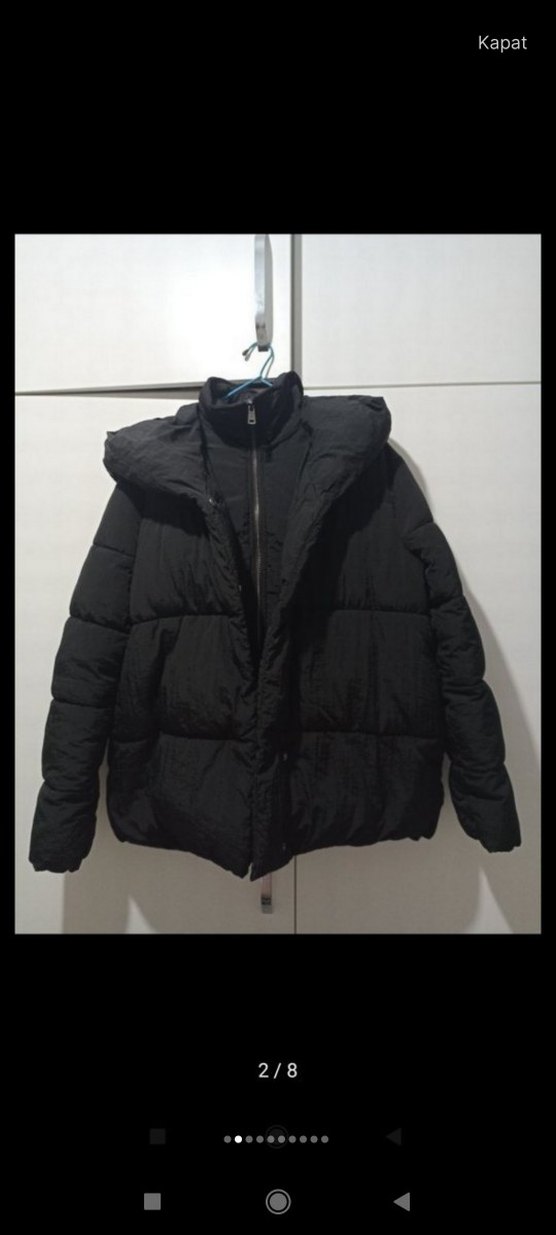 Only Siyah  Kapitone Kaban - Görsel 2