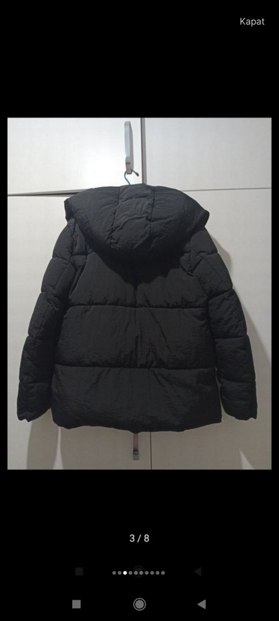 Only Siyah  Kapitone Kaban - Görsel 3