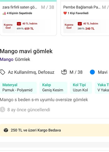 Lacivert Düğmeli Kadın Keten Gömlek - Görsel 6