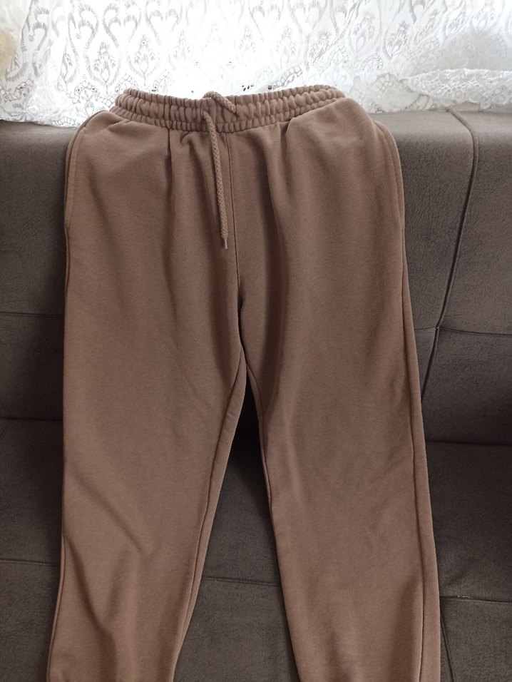 Bej Rahat Kesim Kadın Eşofman Altı - Görsel 5