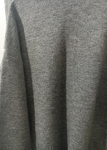 Gri Örgü Kadın Yün Kazak - Görsel 2