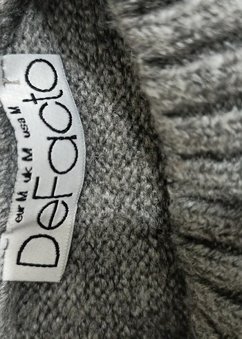 Gri Örgü Kadın Yün Kazak - Görsel 4