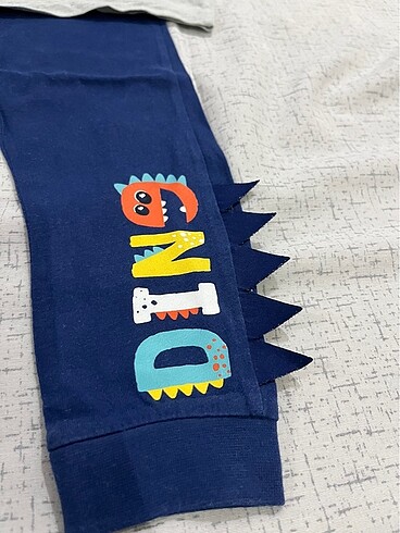 12-18 Ay Beden gri Renk Bebek Pijama Takımı