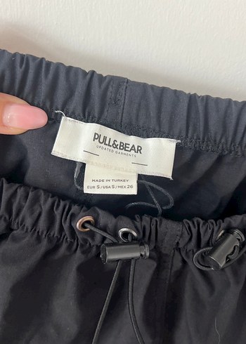 Pull and Bear Siyah Midi Streetwear Rahat Etek