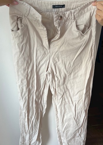 36 Beden Gri Kot Pantolon