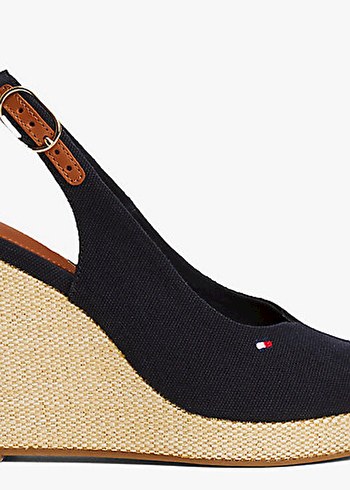 Tommy Hilfiger Lacivert Dolgu Topuklu Kadın Ayakkabı - Görsel 5