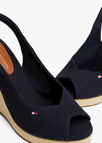 Tommy Hilfiger Lacivert Dolgu Topuklu Kadın Ayakkabı - Görsel 6