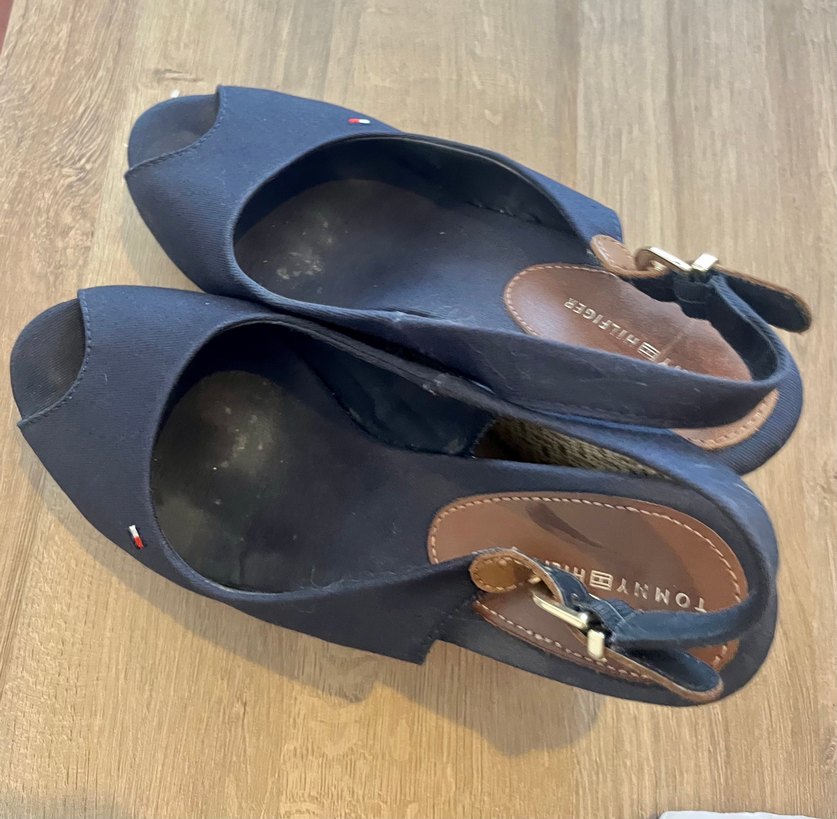 Tommy Hilfiger Lacivert Dolgu Topuklu Kadın Ayakkabı - Görsel 3