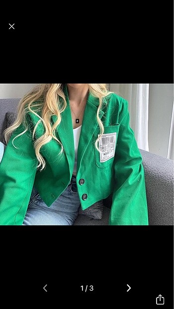 Crop ceket