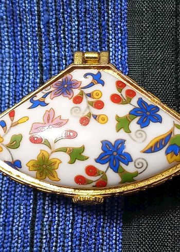 Çiçek Desenli Porselen Takı kutusu - Görsel 2