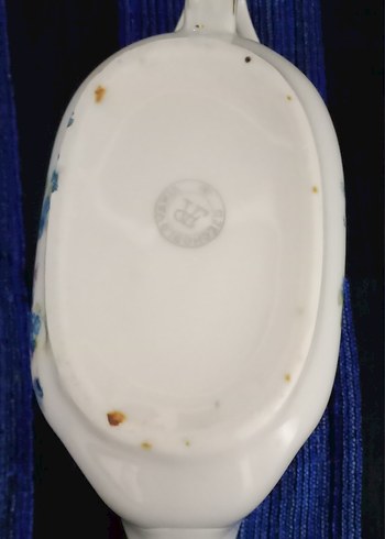 Antika Çiçek Desenli Mavi Sosluk - Görsel 4