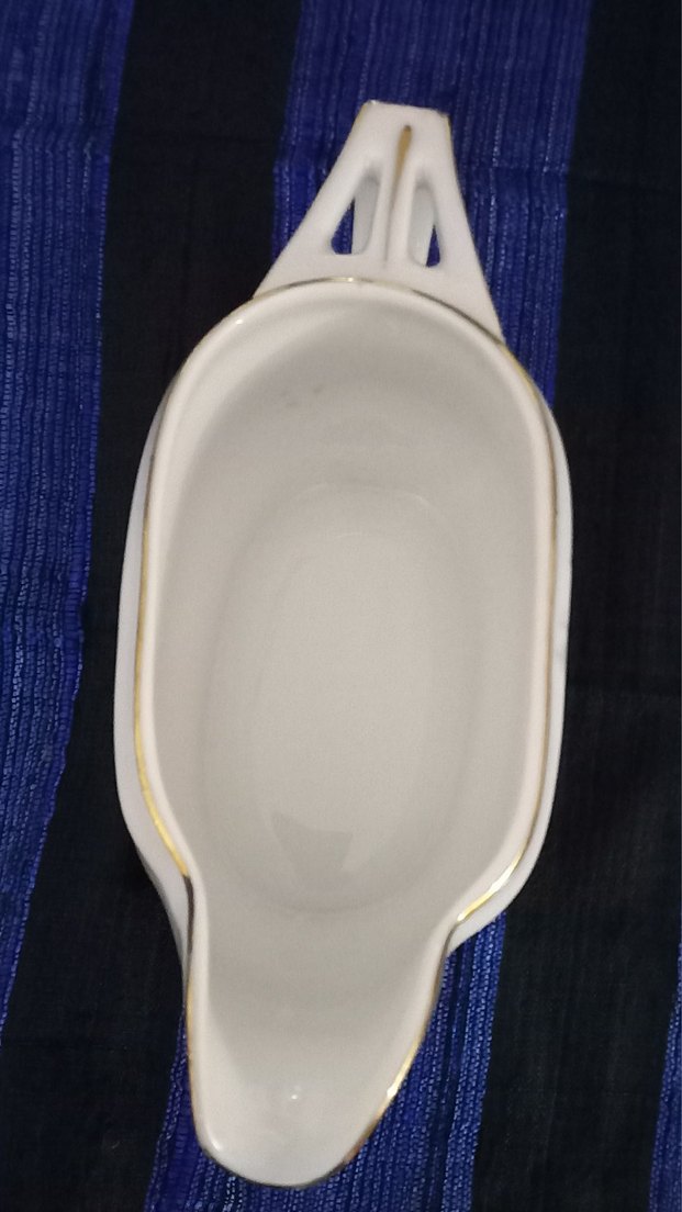 Antika Çiçek Desenli Mavi Sosluk - Görsel 3