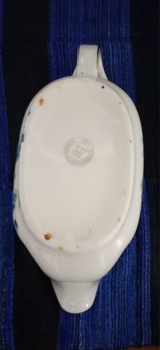 Antika Çiçek Desenli Mavi Sosluk - Görsel 4