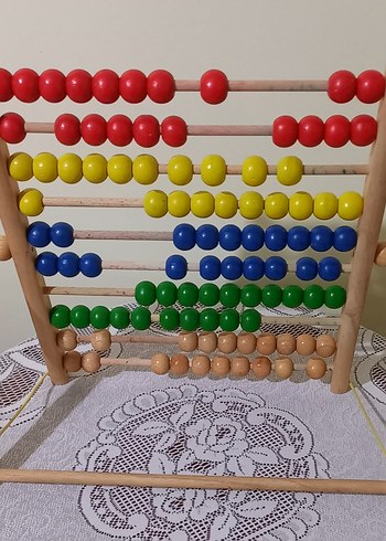 Renkli Ahşap Abaküs Sayma Oyuncağı - Görsel 2