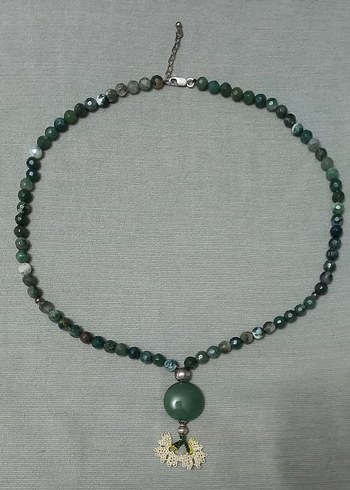 Gümüş yeşil akik kolye? - Görsel 2