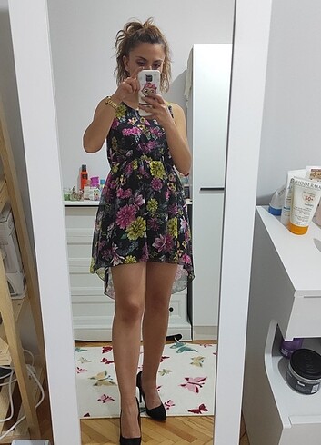 Şifon mini elbise