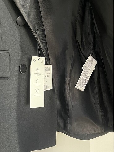l Beden Zara kruvaze yaka smokin blazer