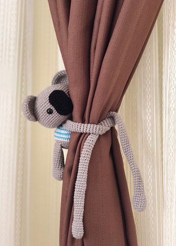 Gri Koala Peluş Perde Bağı
